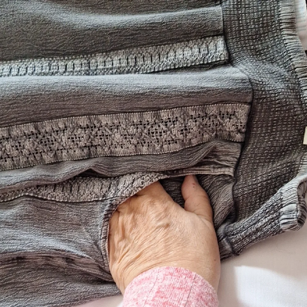 Women's BONULU Wide Leg Pants in Gray - Picture 9 of 16